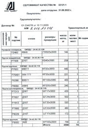 Прутки АМг6, Д16Т, В95Т1, АК4-1Т1 Сертификат на прутки АМг6, Д16Т, В95Т1, АК4-1Т1